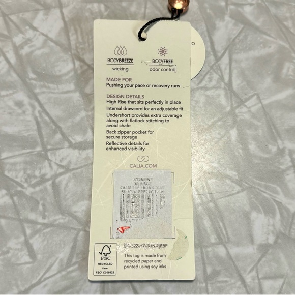 NWT Calia 2-in-1 Silver/Black Reflective Compression Running Shorts XL - Picture 5 of 8